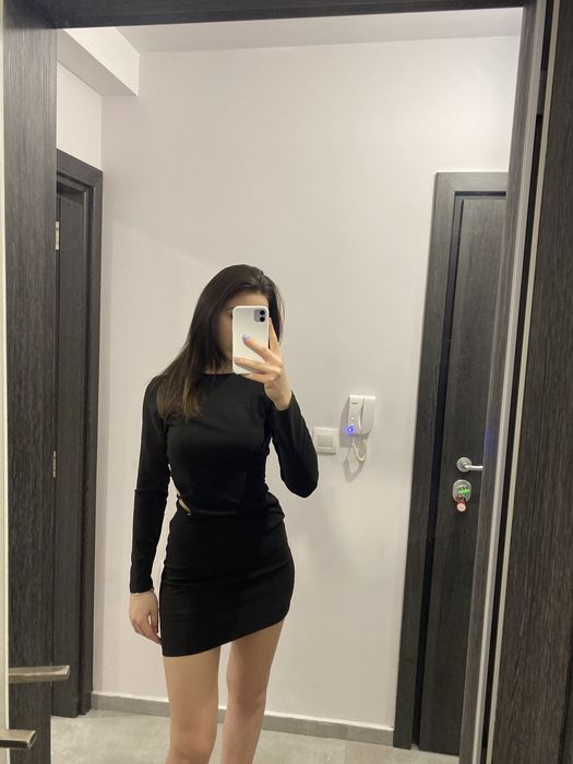 Дамска черна рокля Zara