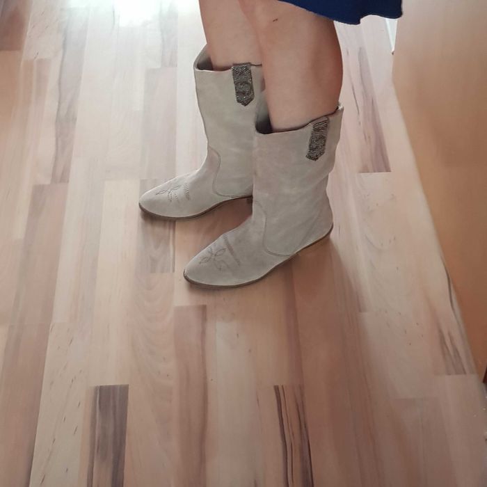 Бутуши естествен велур Stradivarius; No 39;  каубойски модел; без ток