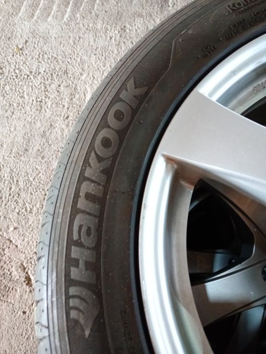 Хюндай,Датчия,Кия джанти със летни гуми 215/55/17 7J ET 43 5x115 цо 6