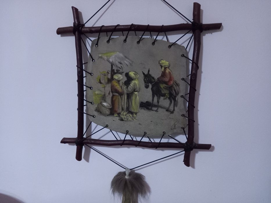 Картина ,рисунок на коже, Азия