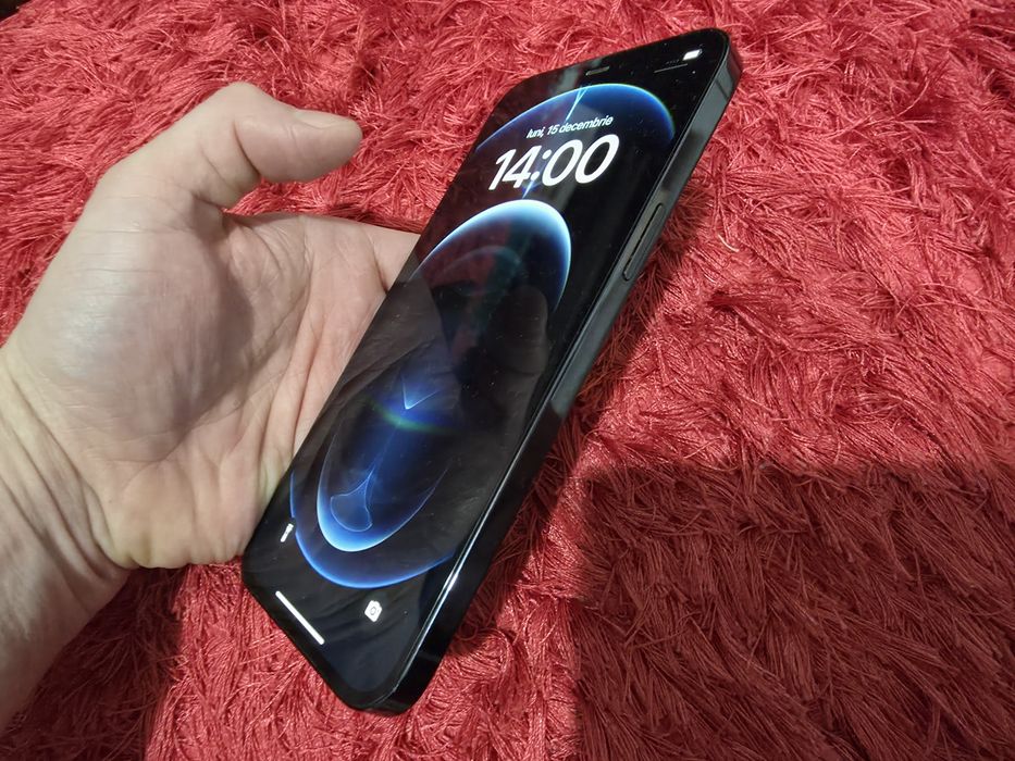 -Iphone 12Pro Max, 256Gb, 6Ram, Bat 100%, Albastru, impecabil, folosit