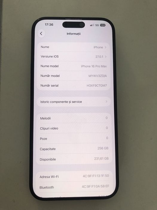 Iphone 16 pro max impecabil