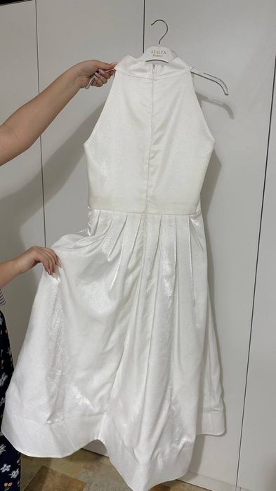 Вечерное белое платье. Без ремня.