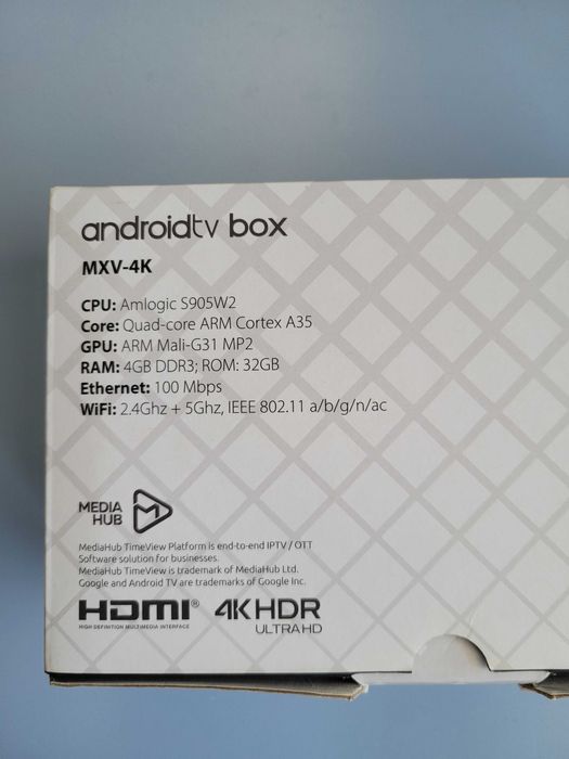 IPTV Smart Box MXV-4K 4GB + 32GB + 4 ядрен Amlogic S905W2, Android 11