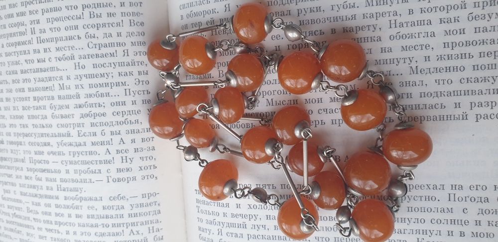 Бусы янтарь ссср винтаж. хороший подарок