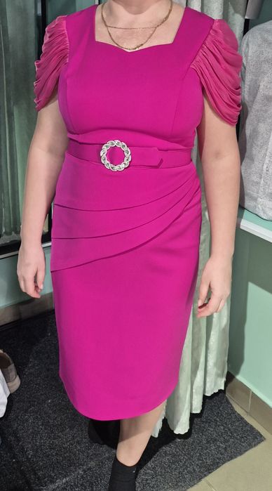 Rochie nunta/gala/banchet/ocazie roz marime M/L sau 40 roz fucsia