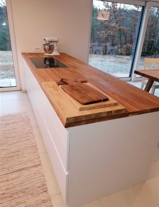 Blat lemn masiv (baie, bucătărie, mese)