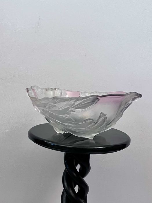 Fructiera centru de masa bibelou Walther & Sohne W GERMANIA roses cristal bizonat vechi