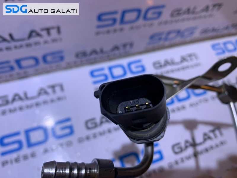 Teava Conducta Alimentare cu Senzor Presiune Combustibil Benzina VW Golf 5 2.0 FSI AXW BLX BLY BLR 2004 - 2008 Cod 06F127505N 06F127509N 06E906051E 06F127509N