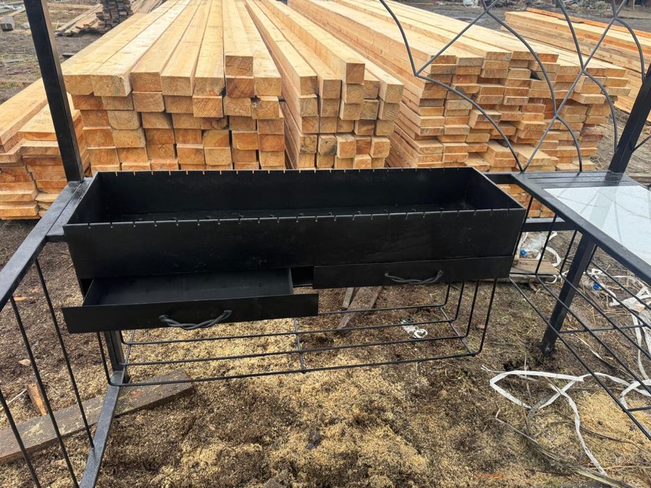 Беседка мангал с крышей