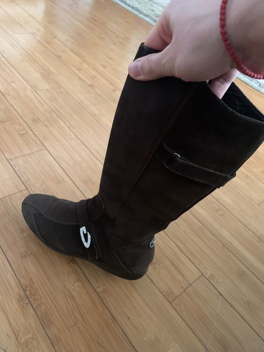 Alberto Guardiani - дамски ботуши от естествен велур, 38 номер