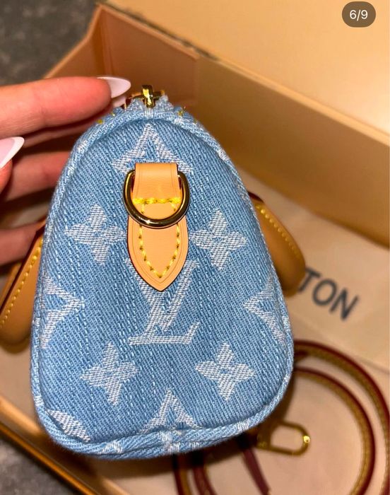 Geanta Louis Vuitton denim si piele naturala pe stoc si pe comanda