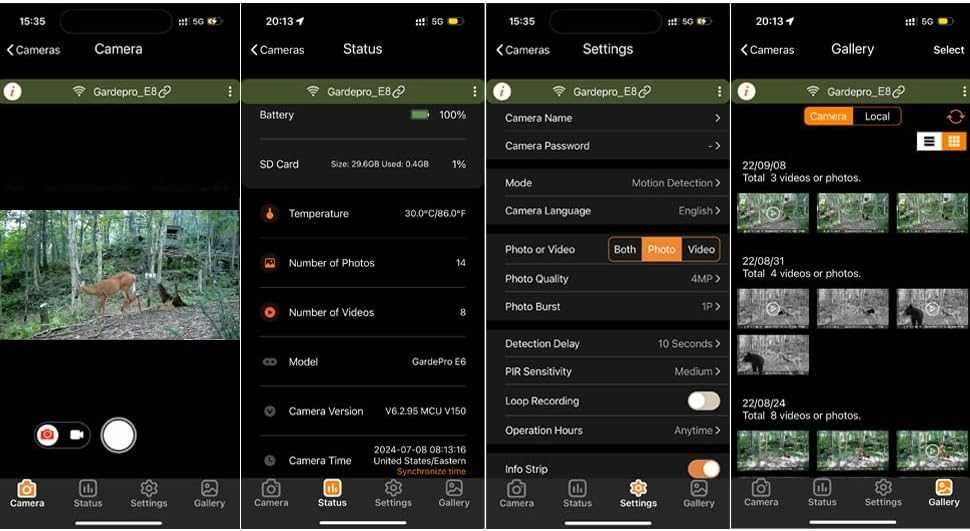 Ловна камера (Фотокапан) GardePro E8 – 48MP, 1296P HD видео с Wi-Fi