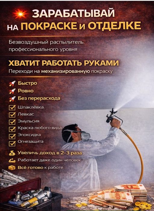 Безвоздушный краскопульт 970