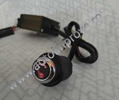 Kit Incalzire Scaune  Carbon - buton 6 trepte LUXURY -ROSU