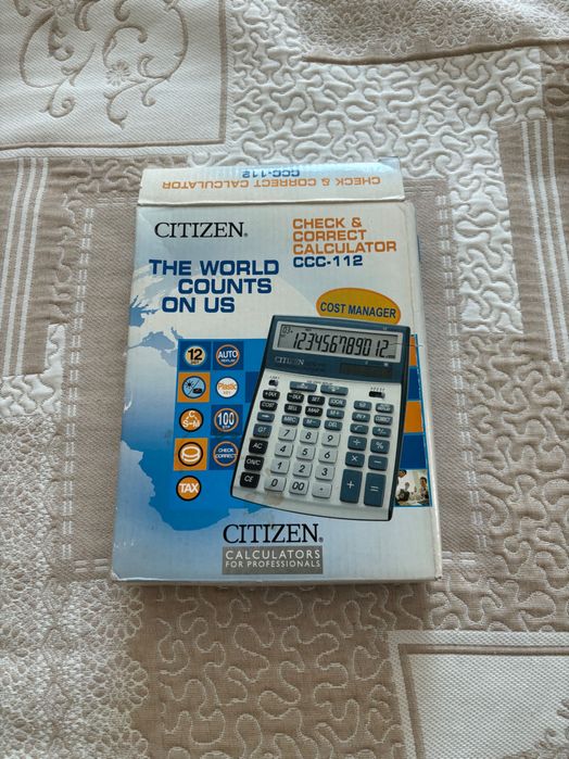 Калкулатор CITIZEN CCC 112RDWB, Настолен, 12 разряда