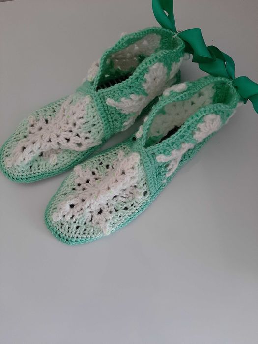 Вязаные  тапочки