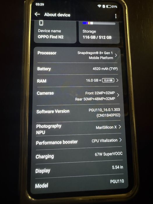 Oppo find N2 Fold  in stare buna .