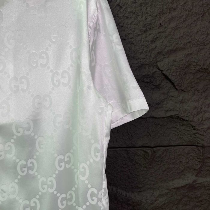 Gucci Jacquard cămașă cu mânecă scurtă Material de înaltă calitate