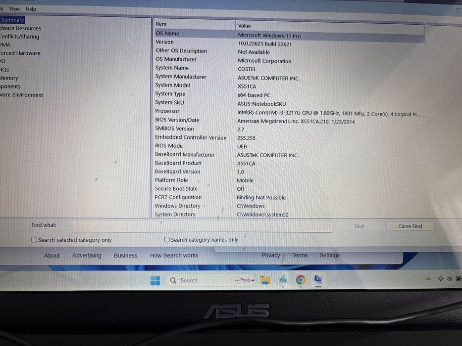 Laptop asus X551CA SSD