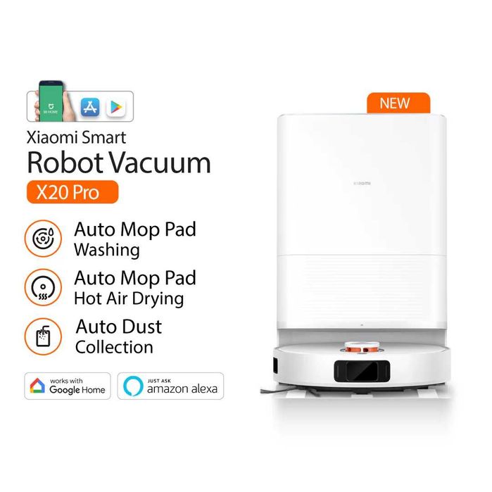 Умный робот пылесос с базой Xiaomi Robot Pilesos X20 Pro Гарантия!