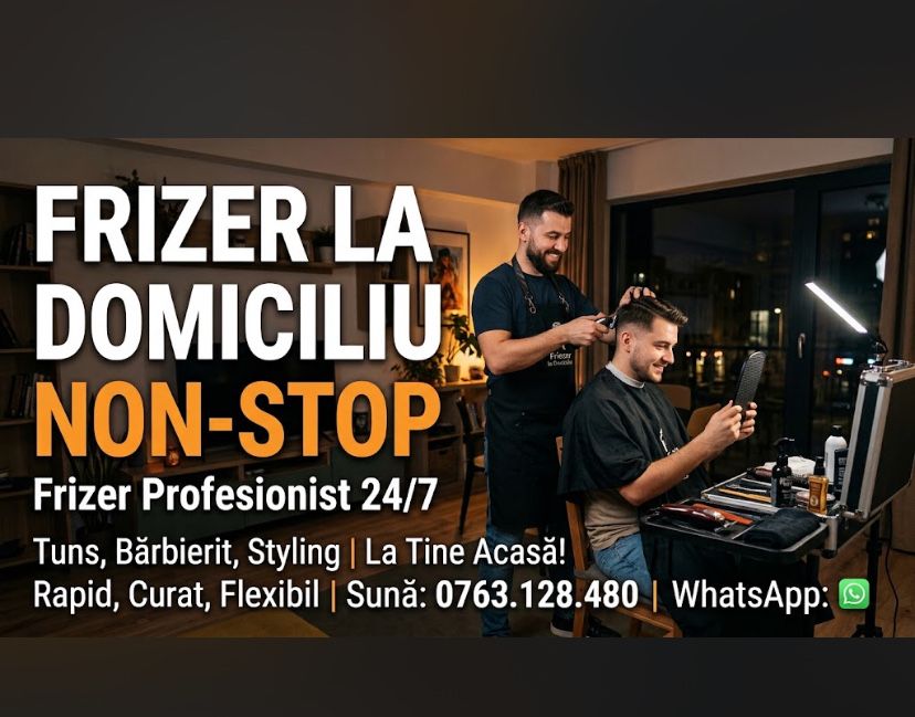 Frizerie non -stop la domiciliu sau in spatiul nostru