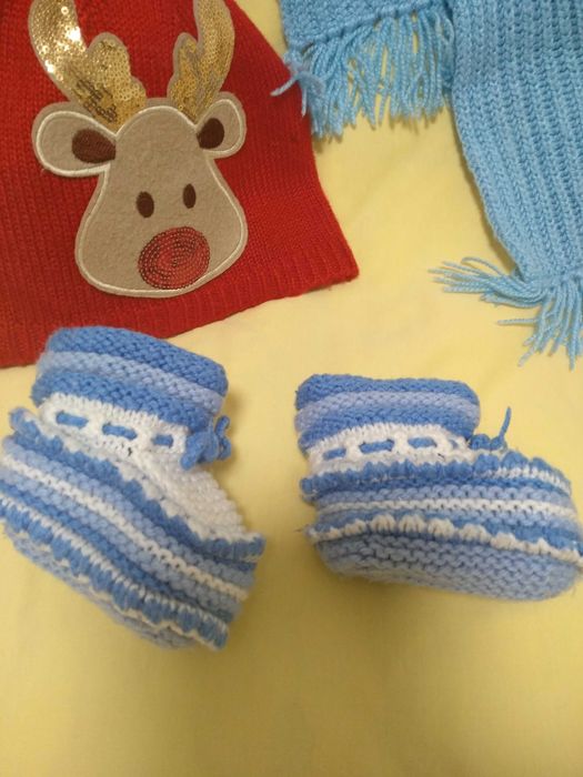 Нови бебешки и детски терлици ръчно плетиво