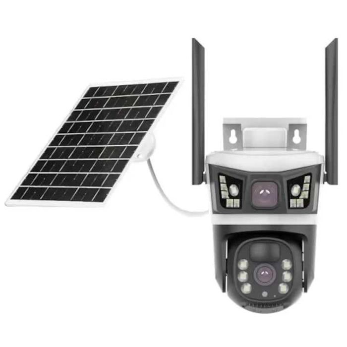 Двойна Безжична соларна камера V380 Pro, Full HD, WiFi  4G SIM карта