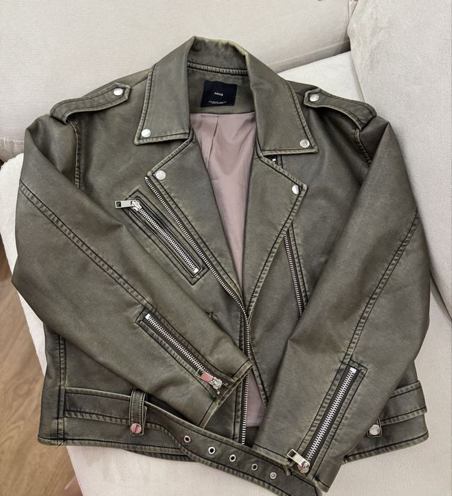 Дамско кожено яке Mango