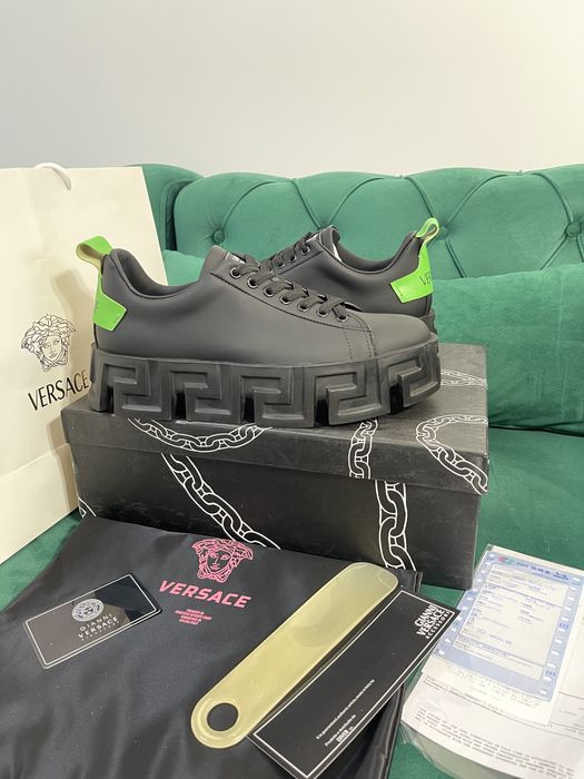 Adidasi Versace Greca piele naturala 100% Premium