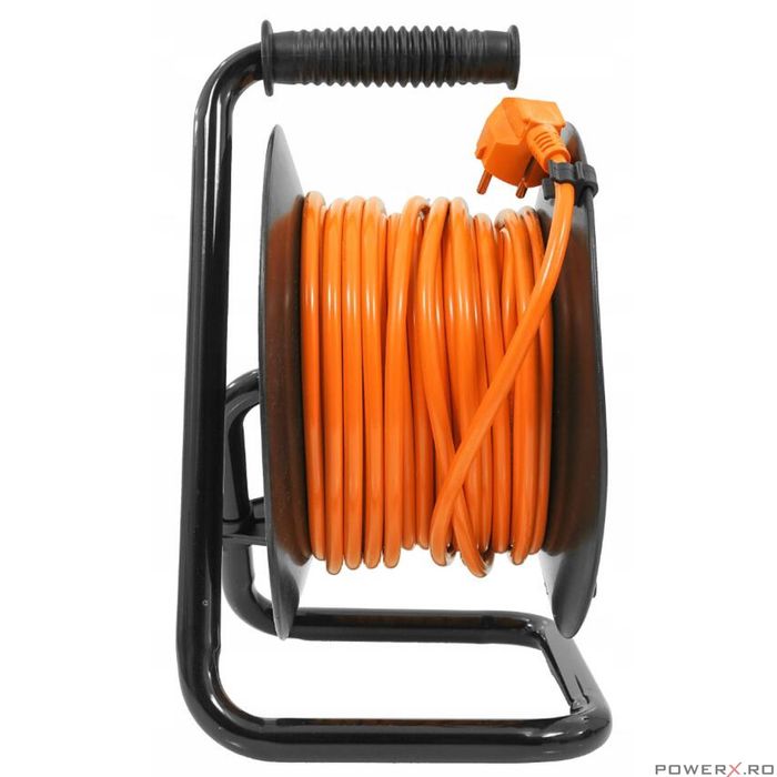 Rola prelungitor cablu cu cadru metalic, 25 metri 3 x 1 mm, Verke