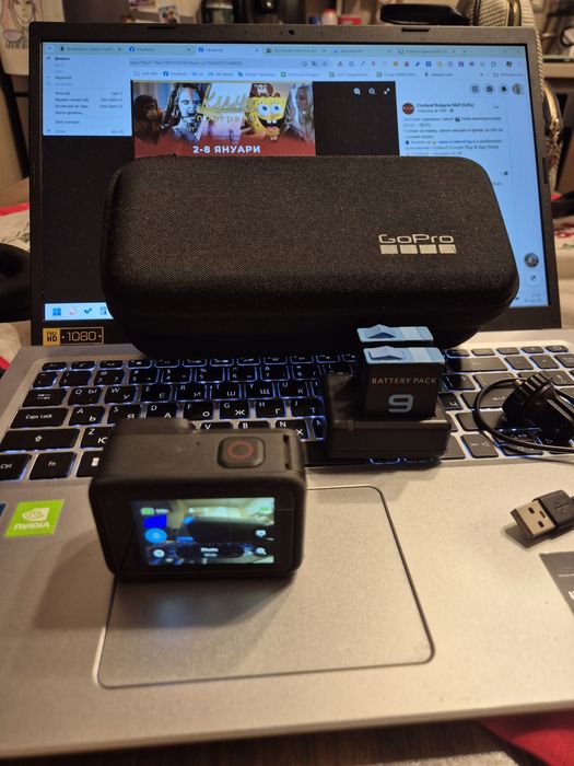 Екшън Камера Go Pro 9 с 3 батерии и кейс