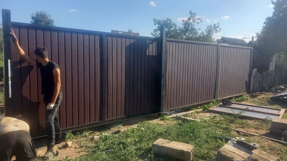 Заборы из проф листа ворота