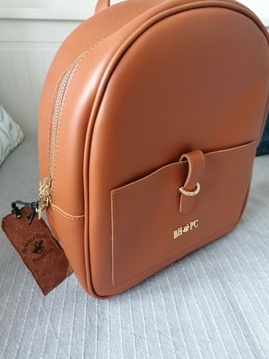 Rucsac/ghiozdan maro, nou, Beverly Hills Polo club
