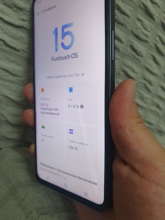 Srochna Sotiladi Vivo Y36 8+8/256Gb 4G Original Global Xolati yaxshi