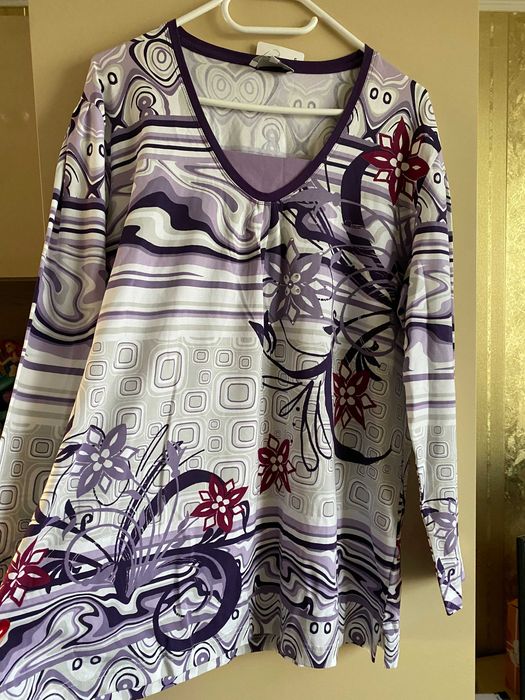 Bluza bumbac marime L/XL femei maneca lunga noua