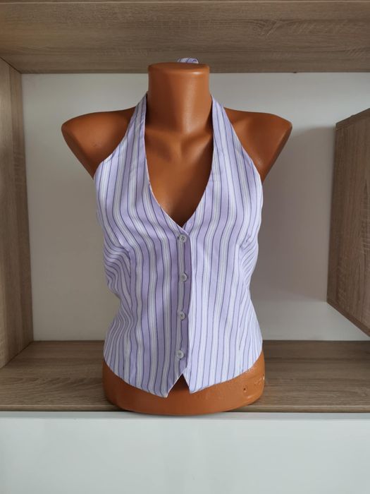 Top vesta cu dungi nou cu eticheta Zara mărime XS
