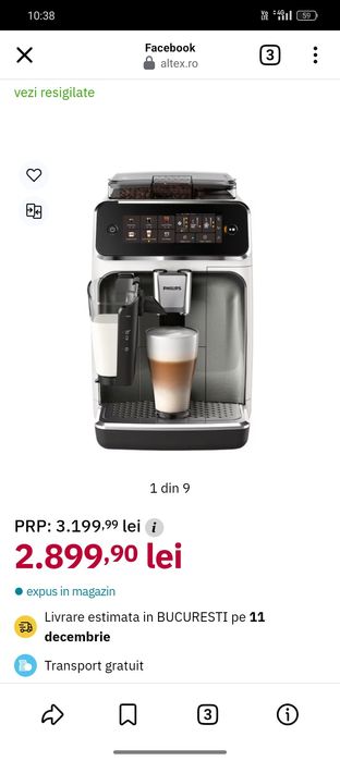 NOU Espresor Automat Philips Seria 3300 EP3341/50