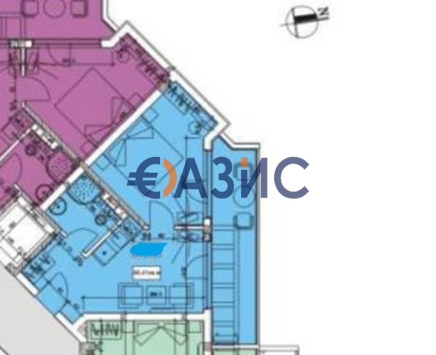 Продава се Двустаен апартамент в к.к. Слънчев бряг - 57 кв.м за 1229 €/кв.м - Снимка #10