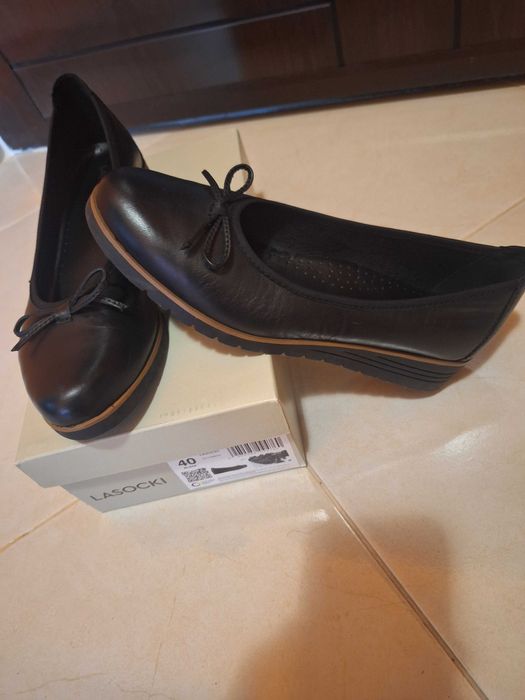 Черни кожени обувки размер 40