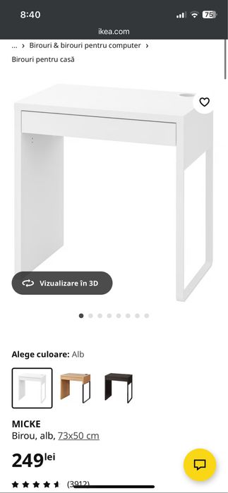 Masa birou alb IKEA