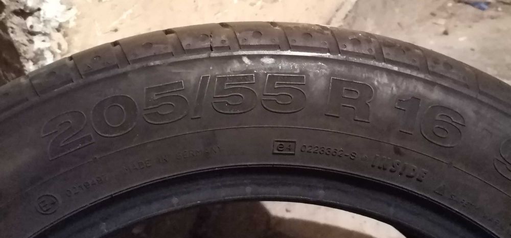 Продавам 4 броя Летни Гуми 205.55.16 на 1 сезон дот 2021 Контентал