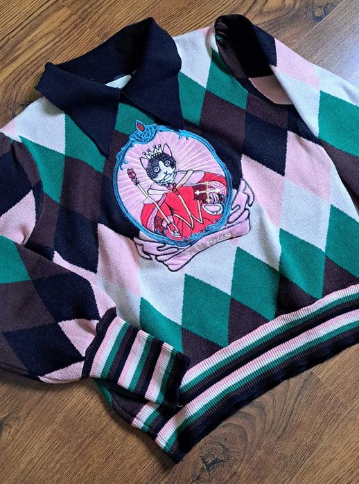 Пуловер с котка,уникален модел