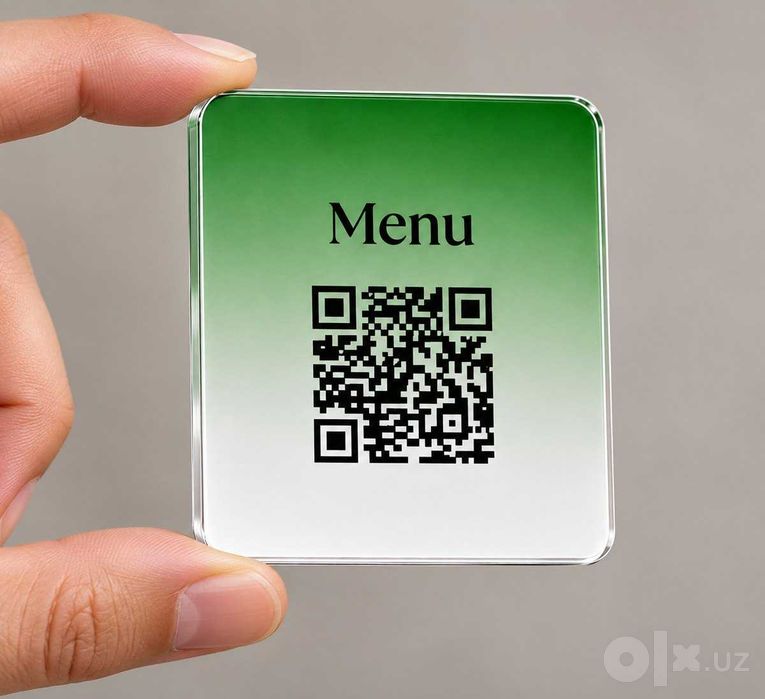 Акриловые QR-таблички Menu 70х80 мм, тираж 150 шт