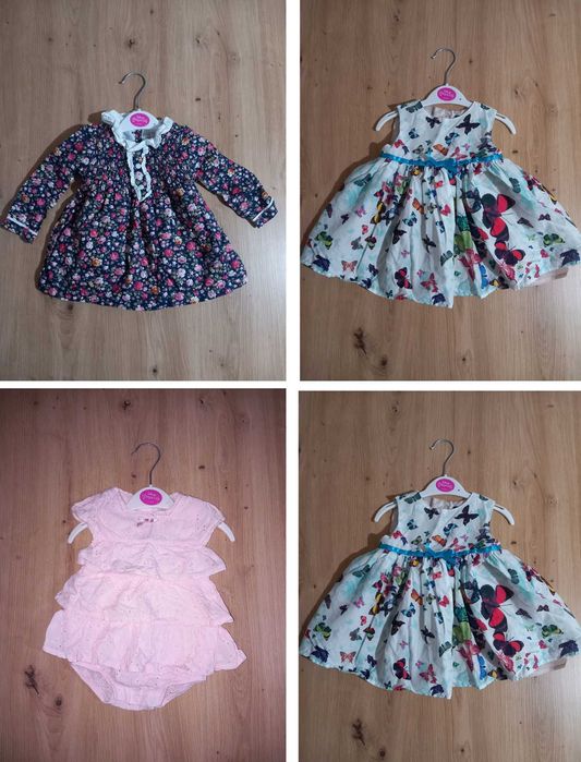 Луксозни маркови детски - бебешки рокли 6-9м. 74см.