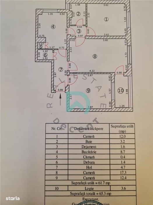 Apartament  3 camere Astra, 65mp., intermediar, Brasov