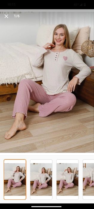 Дамска  пижама 100% памук. Размери L/XL.