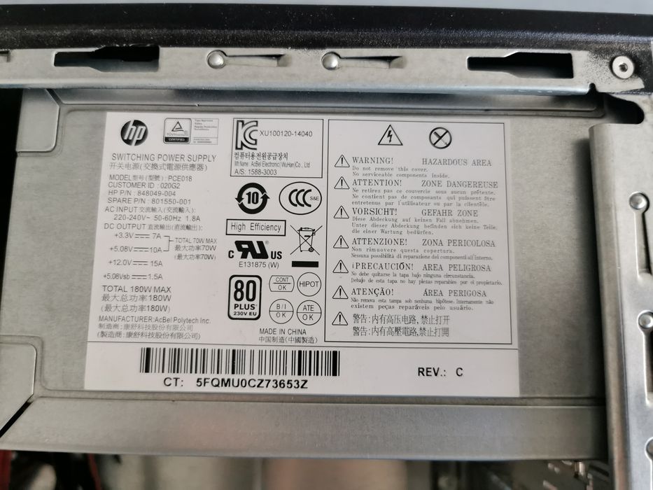 Carcasa PC HP mini tower, cu sursă
