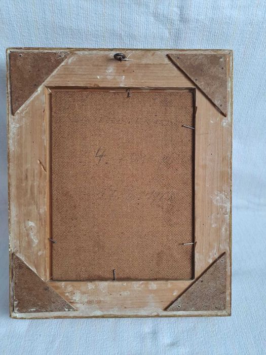 tablou pictura pe pfl 28/34 cm semnat Bernd Funke datat 1968
