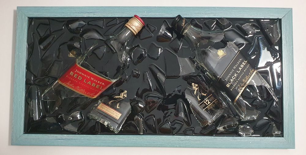 Vand tablou rasina epoxy johny walker red label & black label